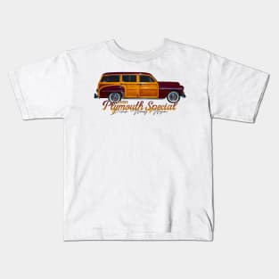 1950 Plymouth Special Deluxe Woody Wagon Kids T-Shirt